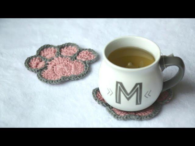 How to Crochet Paw Coaster - Step by Step