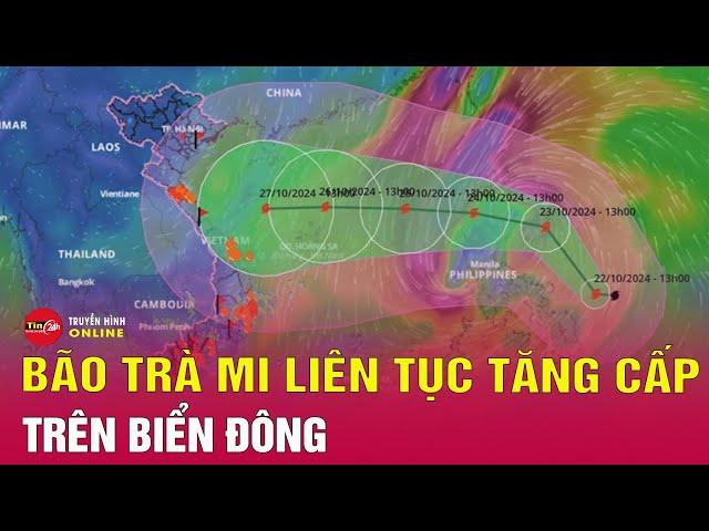 Tin tức 24h mới.Tin Tối 23/10. Bão Trami di chuyển phức tạp,có thể đứng yên ở gần bờ biển miền Trung