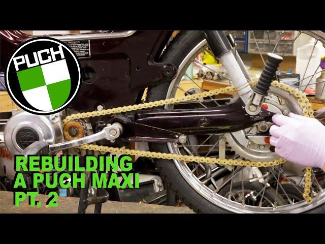 Puch Maxi LS - Moped Rebuild - PT 2 ( install petcock and chains )