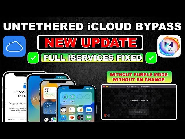  (2023) Big Update Latest Untethered iCloud Bypass iOS 15/16 in 1-Click | Hfz Ramdisk Activator