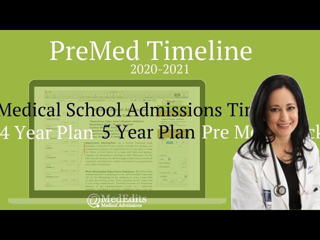 Pre Med & Medical School Admissions Timeline & Requirements 2020-2021