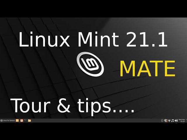 Linux Mint 21.1 - MATE - tips for seniors Tour - Overview