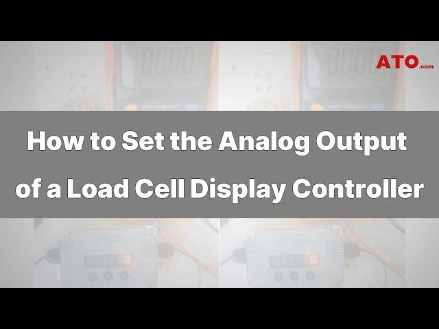 Load Cell Amplifier: How to Set the Analog Output #howto