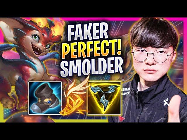 FAKER PERFECT GAME WITH SMOLDER! - T1 Faker Plays Smolder MID vs Syndra! | Season 2024