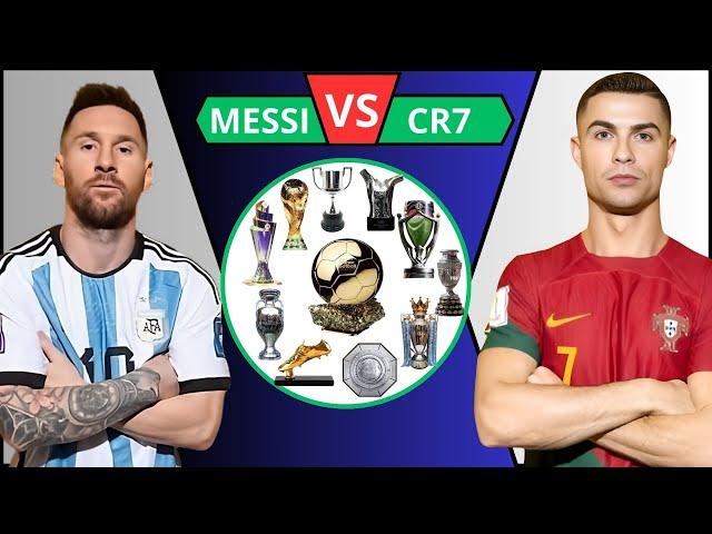 Messi vs Ronaldo: Comparison Trophies and Awards!