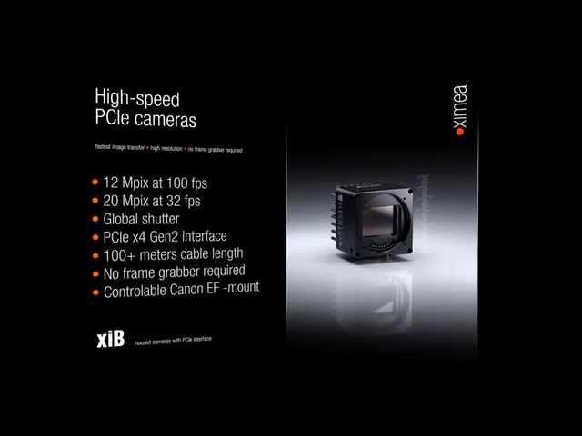 Fast speed & high resolution - xiB PCI Express cameras with 12, 20 and 50 Mpix from XIMEA