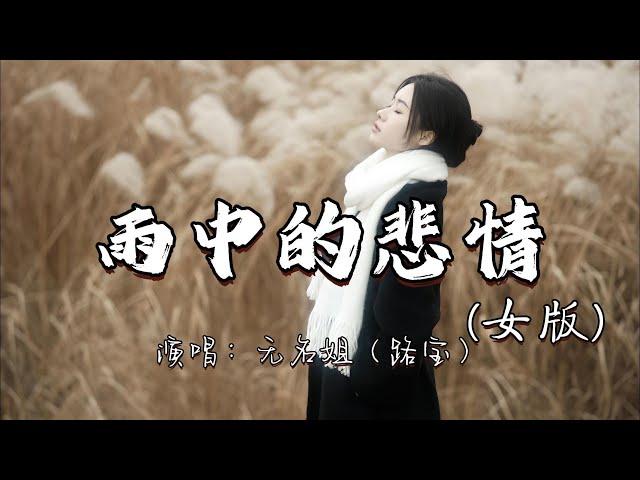 无名姐（路宝） - 雨中的悲情（女版）『你许的海誓和山盟 我等的地老和天荒 都化成泡沫在雨中。』『动态歌词MV』