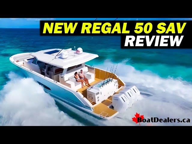 NEW Regal 50 SAV #flagship #walkthrough at the Miami International Boat Show