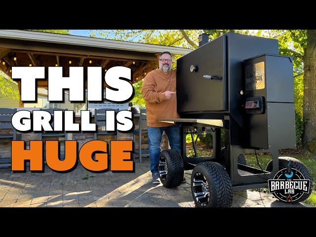 First Look at the ENORMOUS Cabinet Pellet Smoker from Lone Star Grillz