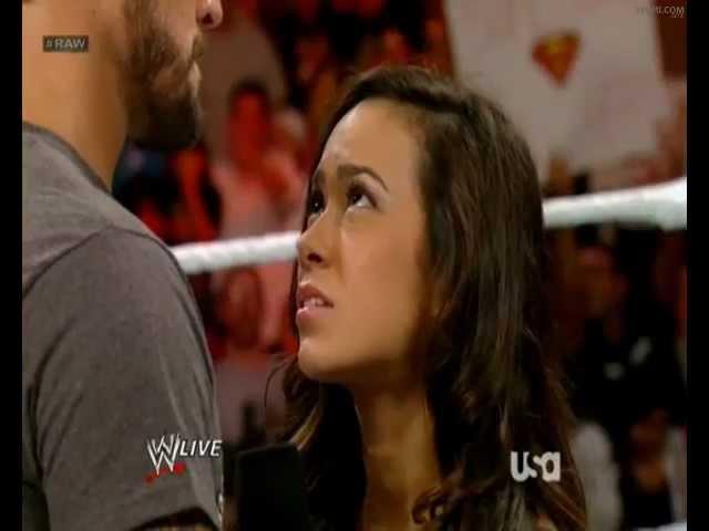 WWE RAW 07/09/12 - CM Punk Turns AJ On !