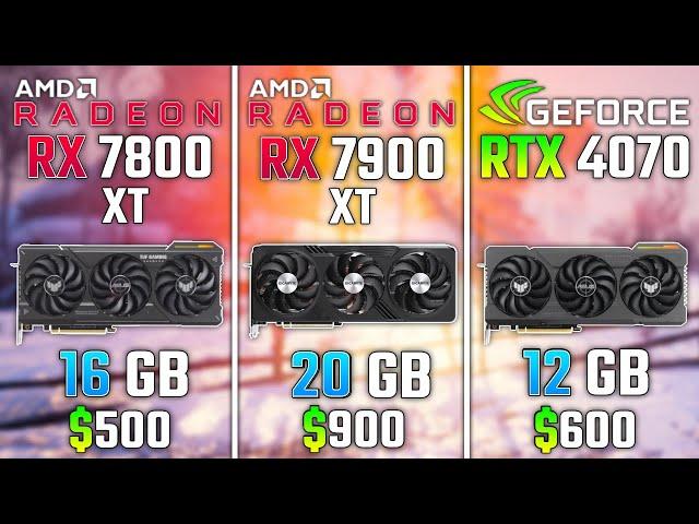 RX 7800 XT vs RX 7900 XT vs RTX 4070 | Test in 6 Game