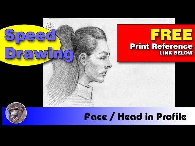 013 Draw a Head in Profile - One Hour SPEED Drawing - John Cichowski