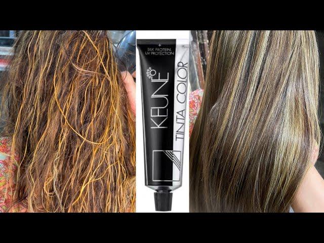 How To Change Metallic Hair To Ash Green || HIGHLIGHTS TUTORIAL || BUSHRA’S BEAUTY SALON