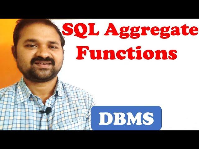 SQL Aggregate Functions || DBMS