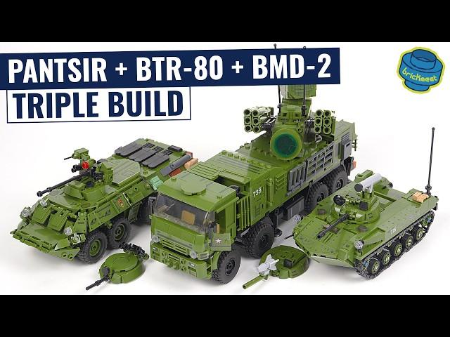 Sluban Pantsir S1 - BTR-80 - BMD-2 w/ more Detail & Interior - 2in1 Builds