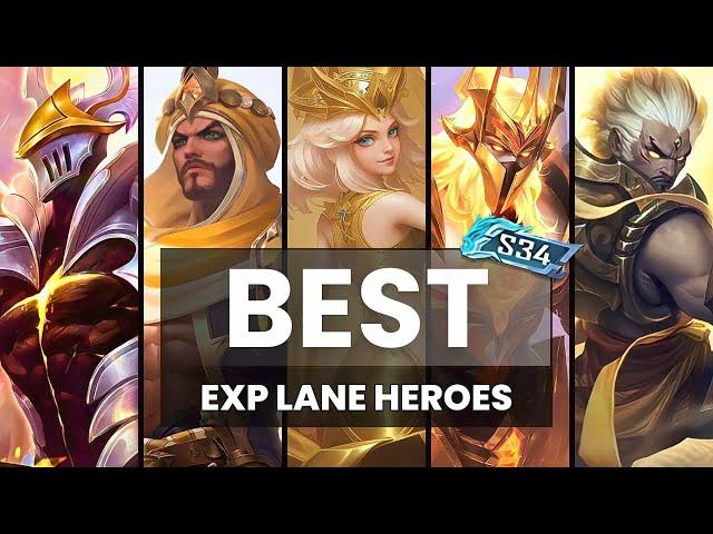 BEST EXP LANE HEROES SEASON 34 NEW UPDATE 2024