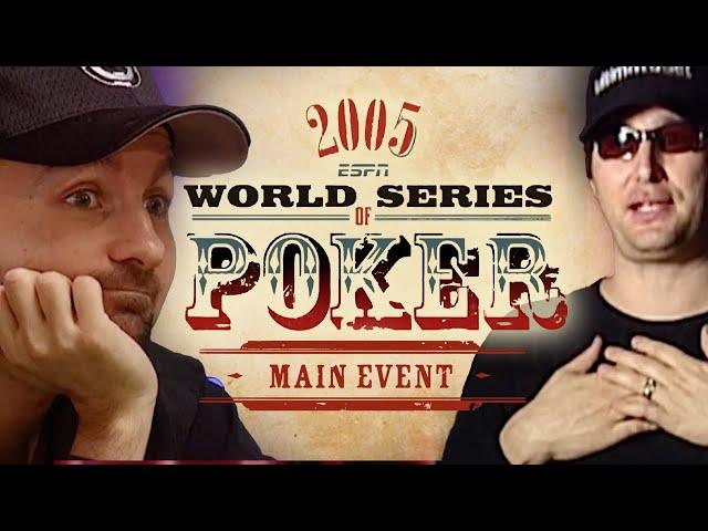 World Series of Poker Main Event 2005 Day 1 with Daniel Negreanu & Phil Hellmuth #WSOP