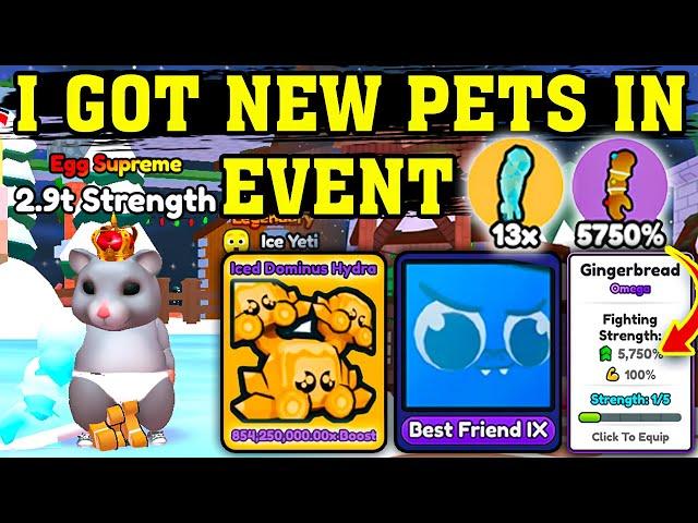 I Got New OP Pet In Christmas Event On Arm Wrestling Simulator (Roblox)!