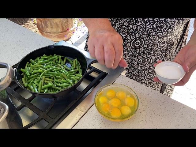 Green Beans & Eggs- Easy Breakfast