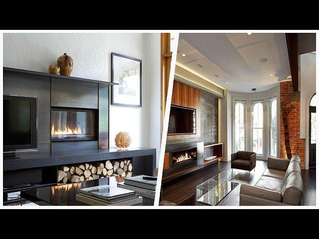 75 Contemporary Living Space With A Metal Fireplace Design Ideas You'll Love 