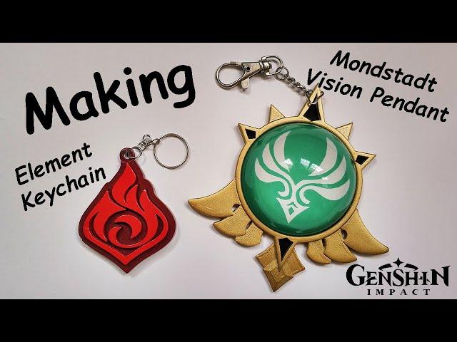 Making Mondstadt Vision Pendant & Element Keychain - Genshin Impact