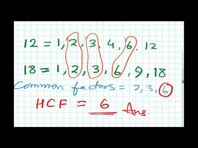 Finding HCF by Factor Method and Prime Factoristion Method Division method Pat 4