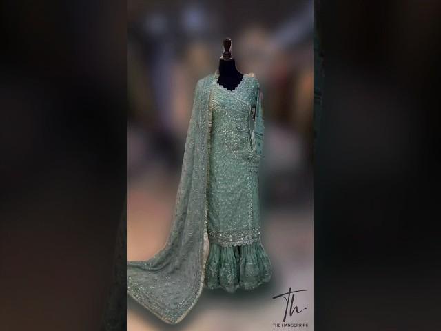 Elegant Green Embroidered Party/Wedding Wear Dress 2024 – Luxury Fashion for Women 