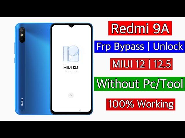 Redmi 9A Frp Bypass Miui 12/Unlock google account lock | redmi 9a frp reset/remove google lock