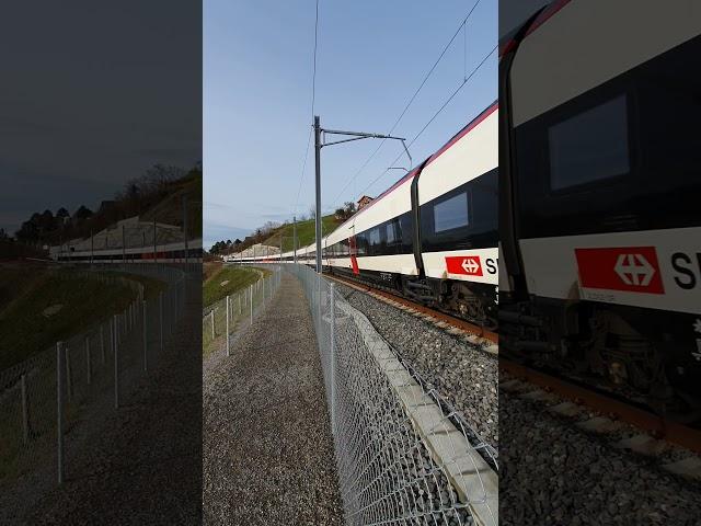 Intercity train from Lugano to Zurich near Walchwil