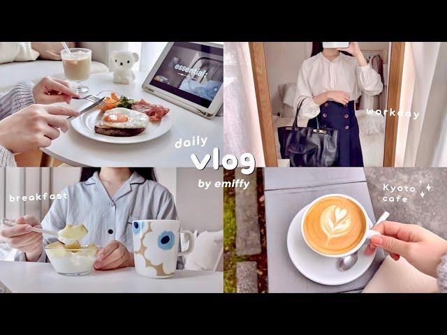 office worker's daily life‍ eat a lot, simple cooking spring outings, cafe hopping️