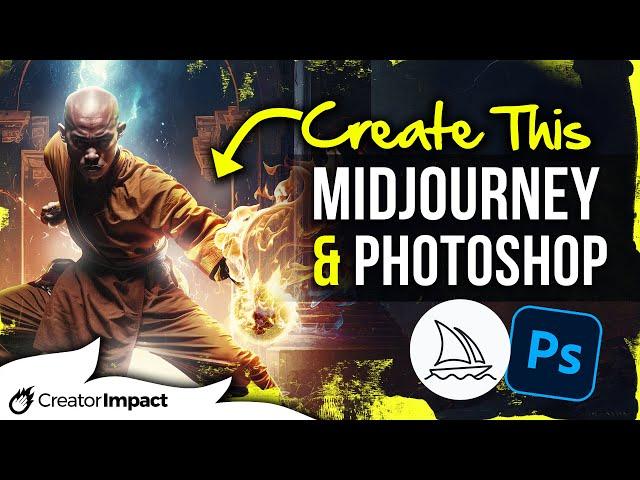 MIDJOURNEY PHOTOBASH Tutorial: Using AI Art & Photoshop for Unique Digital Art!