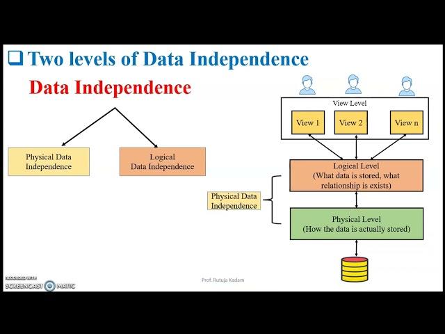 Data Independence in DBMS