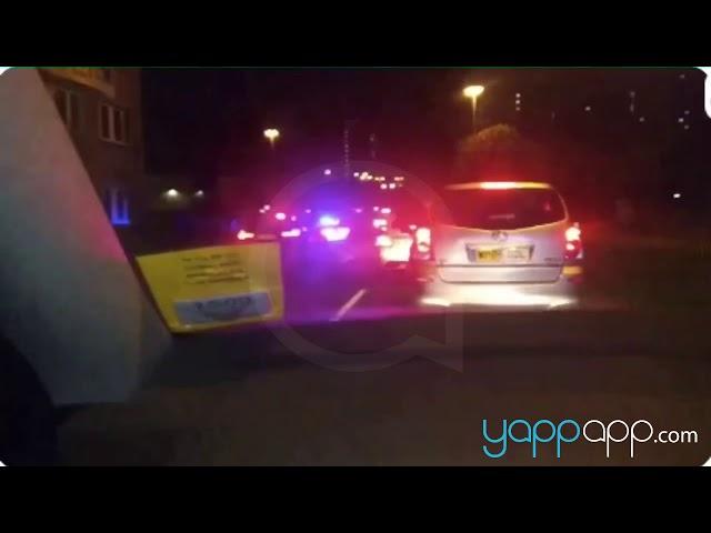 Police Surround A Car In Leeds