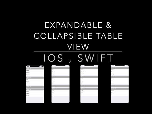 How to create an Expandable & Collapsible table view programmatically