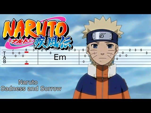 NARUTO OST - Sadness and Sorrow GUITAR TABS TUTORIAL | Наруто на гитаре табы | Музыка из Наруто