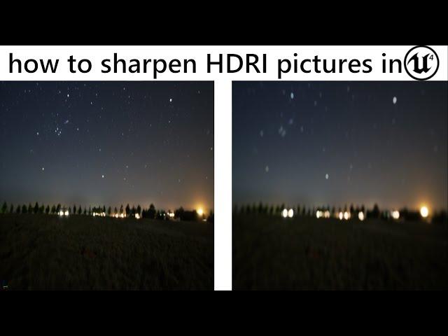 How to get sharp HDRI in UE4