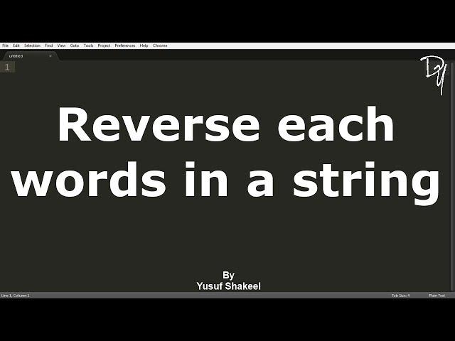 08 C | Reverse each words in a string