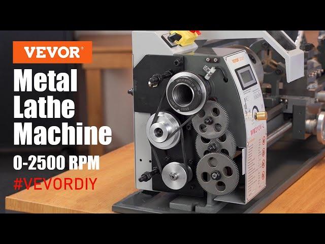 VEVOR Metal Lathe Machine, 0-2500 RPM Continuously Variable Speed for Processing Precision Parts