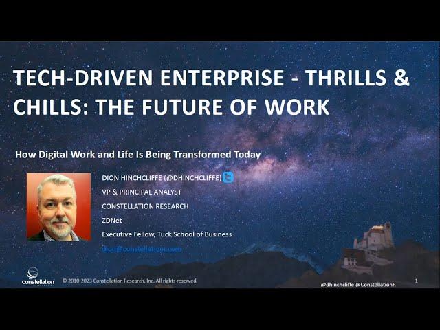 Welcome & Opening Keynote: Tech-Driven Enterprise Thrills & Chills: The Future of Work