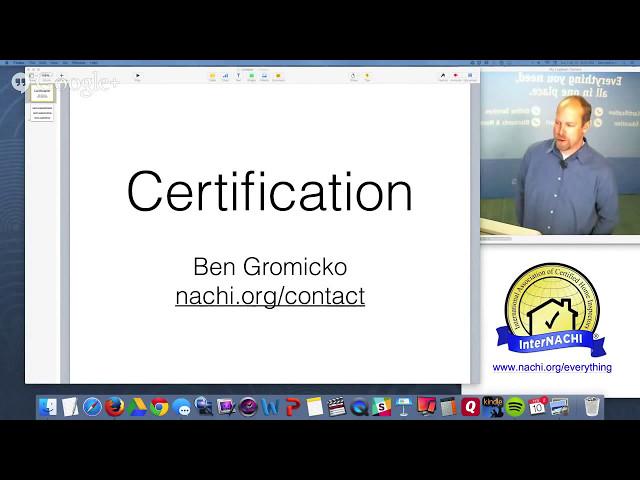 Home Inspection Class: "How to Become Certified"