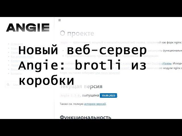 Новый веб-сервер Angie: brotli из коробки