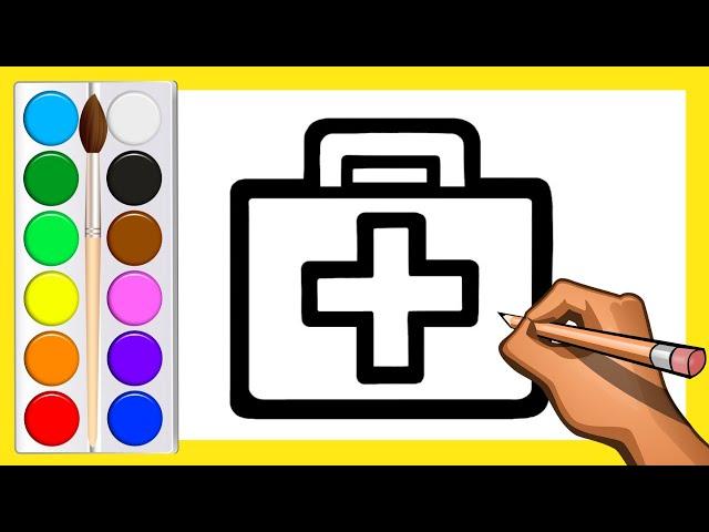 How to draw a FIRST AID kit for children | Как нарисовать аптечку