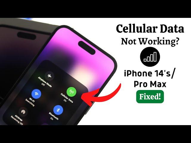 iPhone 14's: Cellular Data Not Working! - How to Fix [Greyed Out]