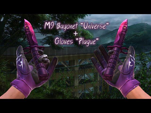 M9 Bayonet "Universe" + Gloves "Plague" | m9 bayonet universe + gloves plague сет Standoff2