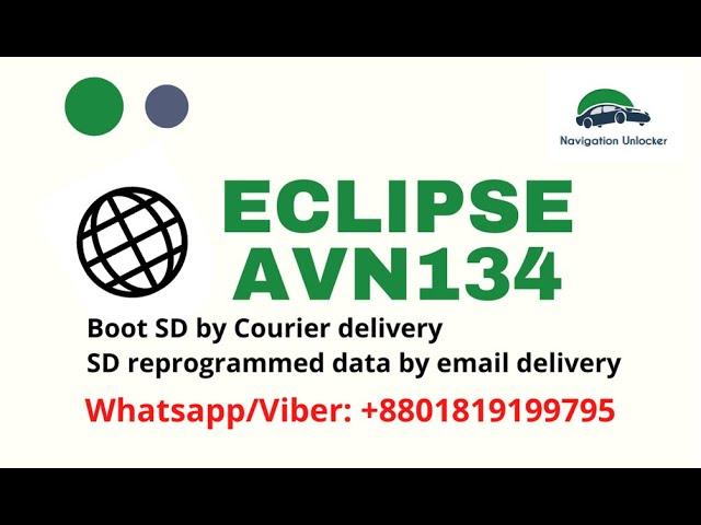 Eclipse AVN 134 missing SD & Password solution ( Whatsapp: +8801819199795 )