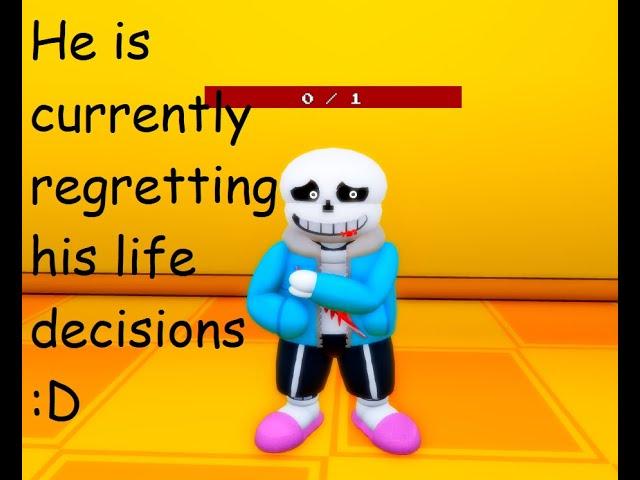 Why...? Sans Showcase in Undertale Endless Route Roblox