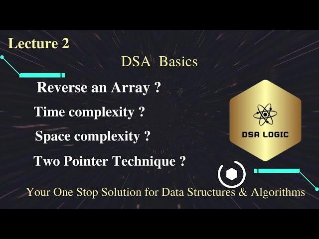 Reverse An Array In Java | Two Pointer Problems | Time Complexity | Space Complexity