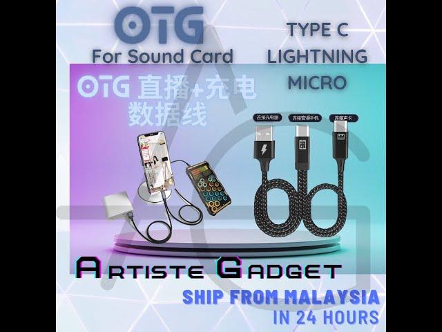 OTG Cable Connect Live Sound Card (For Apple / Android Device)