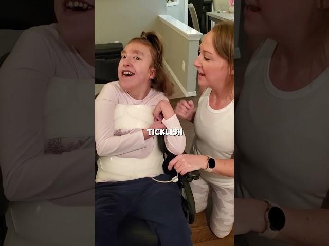 Is my daughter ticklish? #shorts #cute #love #funny #youtubeshorts #trending #short #viral #family