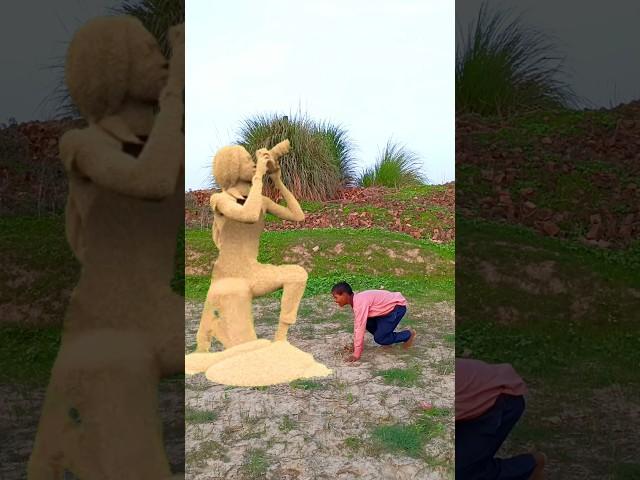 big Send 3D Sculpture felling daun man jete pari lage #youtubeshorts #funny #3dsculpture #song #vfx